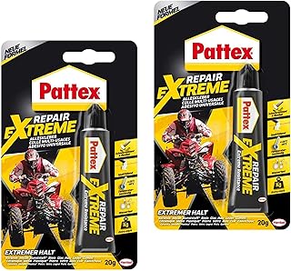 Pattex Repair Extreme, 2 x 20g Tube Non-Shrinking and Flexible All-Purpose Adhesive, Temperature Resistant Repair Adhesive, Strong Adhesive for Indoor and Outdoor Use