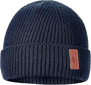 Men's Knitted Beanie Hat Warm Fleece Running Hat Windproof Winter Hat Unisex Hat