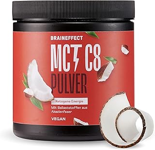 BrainEffect MCT C8 Powder MCT Oil Coffee Creamer for Bulletproof Keto Coffee Preparation 250 g