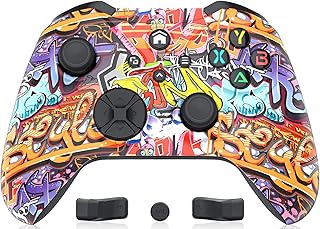 Wireless Controller Replacement for Xbox One, Special Edition Custom Gamepad Compatible with Android/iOS/PC Windows Made with Marco/Audio Jack and Advanced HydroDip Print Technology