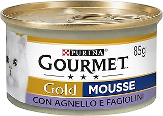 GOURMET Gold Wet Food for Adult Cats Mousse with Lamb and Green Beans 24 x 85g Cans