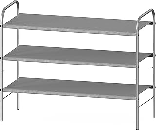 منظم تخزين الاحذية المكون من 3 طبقات من سيمبل هاوس وير، رمادي، معدن