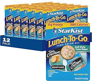 StarKist Lunch-To-Go Tuna Creations, Deli Style Tuna Salad Kit - 4.0 oz Kit, 12 Pack