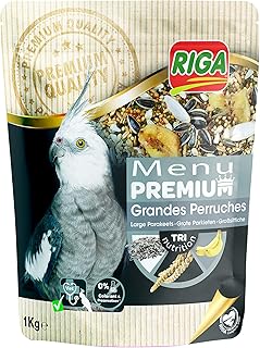 Riga - Premium menu for large parakeets - Mix of grains, cereals and vegetable proteins - Tri-Nutrition concept - Promotes optimal bowel function - 1 kg