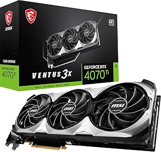 وحدة معالجة الرسومات جيفورس RTX 4070 تي اي فينتوس 3 اكس 12GB او سي جي دي ار 6 PCI اكسبرس 4.0 2655MHz GDDR6X/21000MHz من ام اس