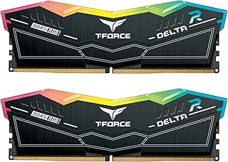 وحدة ذاكرة RAM تي فورس دلتا لجهاز كمبيوتر مكتبي من تيم جروب RGB DDR5 32GB (2×16GB) 8000MHz (PC5-64000) CL38 A-DIE لشريحة تعريف سلسلة 600 700 XMP 3.0 ريدي - لون اسود، موديل FF3D532G8000HC38DDC01