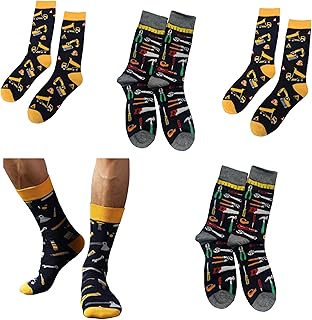 FIVE Pairs of Handyman/Builder Socks in a Box UK Adult SZ 7-11 5 Pairs of Handyman/Builder Gift for Handyman/Builder UK Size 7-11