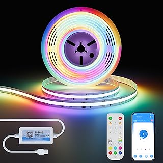 شريط اضاءة LED اي سي او بي ذكي 5 فولت USB من ميوايز WS2811 قابل للعنونة بطول 9.84 قدم/3 متر مرن مع تحكم عن طريق التطبيق/وضع الموسيقى يعمل اليكسا/جوجل للتلفزيون وغرفة النوم