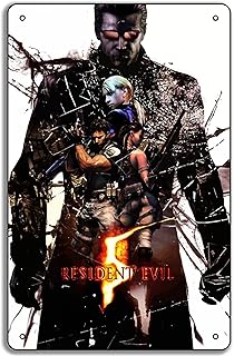 Albert Wesker Uroboros Residence Evil V Poster Metal Sign Plaque Funny Home Cave Garage bar Wall Decoration 8 x 12 inch