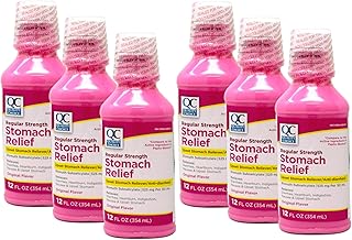 Quality Choice Stomach Relief, Regular Strength, Upset Stomach Reliever/Anti-Diarrheal, Original Flavor, 12 fl oz (Pack of 6)