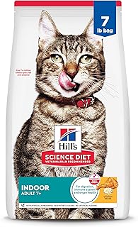 Hill's Science Diet Dry Cat Food, Adult 7+ for Senior Cats, Indoor, Chicken Recipe, 7 lb Bag