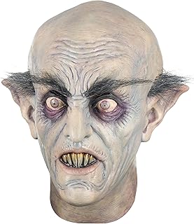 Ghoulish Productions The Nosferatu Mask.Grey Vampire Mask.Halloween Vampire Teeth.Adult One Size Latex Mask.Vampires Line