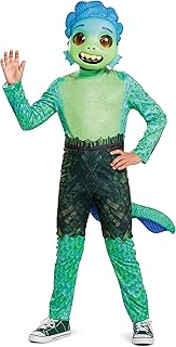 Luca Costume for Kids, Official Disney Luca Costume Jumpsuit and Mask