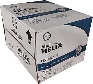 زيت شل هيليكس اتش اكس 7-10 دبليو 40-12 عبوة *1 لتر-Shell helix HX7 10W40 Motor Oil-12 Pieces * 1 L