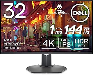 شاشة العاب ديل G3223Q 32 بوصة 4K UHD 3840x2160 بدقة 144Hz بخاصية IP لمقاومة المياه والغبار 1 مللي امبير/الساعة AMD فري سينك بريميوم برو 95% DCI-P3 HDR 600 منفذ 2× HDMI 3× USB 3سنوات أسود