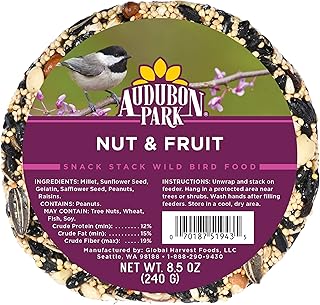 Audubon Park 13142 Nut and Fruit Snack Stack Wild Bird Food, 6-Pack