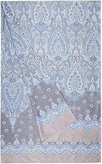 Bassetti Granfoulard Furniture Cover for Sofa in Cotton, Various Uses (Bedspread, Picnic, Curtain, Table Cover) (270 x 270 cm, Blue Insulation)