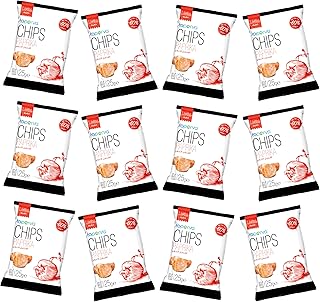 Laperva Chips - 25 grams - Being Baked, Low Calorie, Rich in Fiber, vegetarian-friendly, A Healthy & Tasty Snack for Any Occasion (Paprika - Pack of 12)