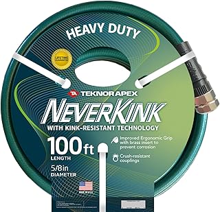 Teknor Apex 1094716 NeverKink 8615-100، خرطوم حديقة شديد التحمل، 1.6 سم × 3.9 متر