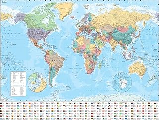 Collins World Wall Laminated Map