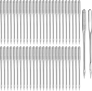 50 قطعة من ابر ماكينة الخياطة، مقاس عالمي 110/18 شديدة التحمل لماكينة الخياطة المنزلية، ابر ماكينة خياطة حادة - متوافقة مع ماكينة الخياطة القديمة سينجر وبراذر