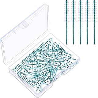 فرشاة اسنان ناعمة بين الاسنان من كاويل، فرشاة بين الاسنان قابلة لاعادة التعبئة لتنظيف الاسنان (ضيقة، 60 قطعة)