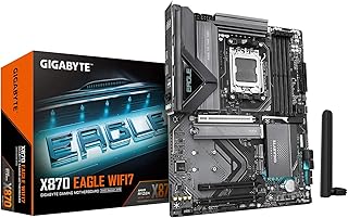 لوحة أم X870 ايجال من جيجابايت، واي فاي 7، مقبس AM5 LGA 1718، عامل ATX، ذاكرة DDR5 و4 منافذ M.2، منفذ PCIe 5.0 وUSB4، واي فاي 7، منفذ شبكة لان 2.5 جيجابايت في الثانية، ميزة اي زد-لاتش وكيو-فلاش