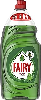 FAIRY Ultra Original Green Dishwasher Liquid with LiftAction: No Soaking, No Grease, No Difficulty and Gentle on the Skin – 820 ml