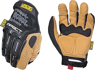 Mechanix Wear - Material4X M-Pact قفازات العمل (مقاس متوسط، بني/أسود)