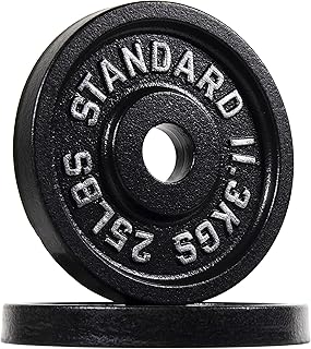 Powergainz Olympic 2-Inch Cast Iron Plate Weight Plate for Strength Training, Weightlifting and Crossfit