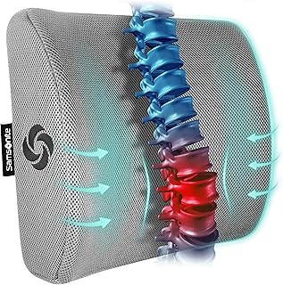 وسادة دعم لمنطقة اسفل الظهر بتصميم على شكل نصف قمر من سامسونايت SA5244، رغوة الذاكرة