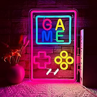 JIARODEY Gaming Neon Sign,Handheld Game Consoles Neon Sign for Gamer Room Decor,Dimmable Led Gamer Neon Sign for Teen Boy Room Decor,Man Cave,Gamers Gift