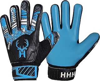 HHH Football Goalkeeper Gloves For Boys, Kids Children Youth Soccer Goalie Gloves with 4mm Latex Super Grip Palms Goalkeeping Gloves