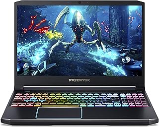 ايسر لابتوب العاب بريداتور هيليوس 300 بشاشة FHD 15.6 انش 144Hz 3ms IPS ومعالج انتل i7-9750H وبطاقة جيفورس RTX 2060 مع 6GB وDDR4 16GB وSSD NVMe PCIe 512GB وكيبورد RGB PH315-52-72EV