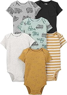 unisex-baby 6-pack Neutral Short-sleeve Bodysuit Bodysuit (pack of 6)