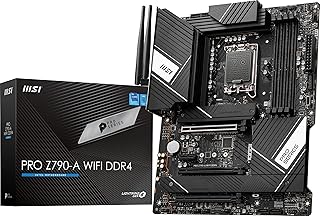 MSI لوحة ام برو Z790-A واي فاي DDR4 سيريز تدعم معالجات انتل الجيل 12 / 13 LGA 1700 DDR4 منفذ الملحقات الإضافية السريع 5.0 M.2 شبكة LAN 2.5Gbps USB 3.2 الثاني 6E ATX