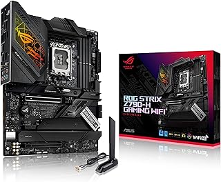 لوحة ام واي فاي للالعاب روج ستريكس Z790-H من اسوس انتل Z790 LGA 1700 ATX 4 فتحات M.2 DDR5 ايثرنت 2.5 جيجابت 6E HDMI USB 3.2 الجيل 2 نوع C ثاندربولت USB4 تقنية المزامنة اورا