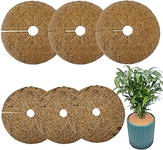 Jiehaojia 6Pcs Coconut Mats,Coconut Plant Protection,Winter Protection,Coconut Disc for Plants, Sustainable Plant Protection,Frost Protection,Cold Protection,Diameter 15cm/20cm