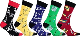 socks n socks-Mens 5pair Luxury Colorful Cotton Fun Novelty Dress Socks Gift Box