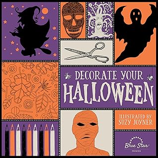 Decorate Your Halloween: An Adult Coloring Book of Halloween Crafts