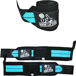 Nordic Lifting New Wrist Wraps (1 Pair) - Premium Support for Weightlifting|Crossfit|Gym