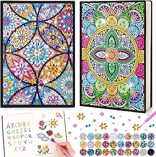 Gifts for 6 7 8 9 10 Year Old Girls: Arts and Crafts for Kids Age 8 10 12 Birthday Presents, Girls Craft Kits Diamond Art Painting Notebook, Creative Craft Toys Stationery Sets for Girls Age 5-12