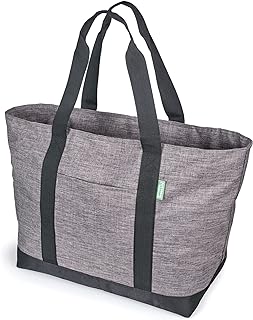 Creative Green Life Extra Large Tote Bag for Women or Men with Zipper, Everyday Bag for Work, Travel Bag, Gym Bag