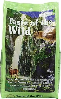 Taste of the Wild Rocky Mountain Roasted Venison Smoked Salmon Dry Cat Food Grain Free 5 lb.