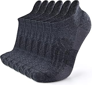 جوارب Busy Socks Merino من الصوف الضاغط دعم الكاحل الجري والمشي لمسافات طويلة للرجال والنساء، جوارب مبطنة سميكة ناعمة 3/6 أزواج، من بيزي سوكس