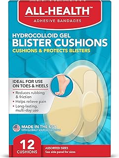 اول هيلث ضمادات اول هيلث Extreme Hydrocolloid Gel Blister ، عبوة متنوعة بمقاسات متنوعة، 12 قطعة | حماية طويلة الأمد ضد الاحتكاك والاحتكاك للبثور