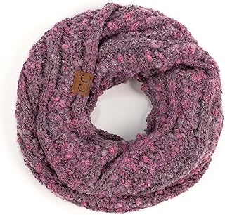 Funky Junque Women's Scarf Matching Ribbed Winter Warm Cable Knit Infinity Circle Wrap