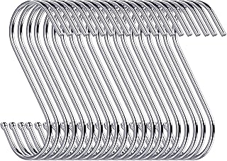 مجموعة خطافات تعليق كبيرة على شكل حرف S شديدة التحمل مقاس 9 سم للمطبخ والحمام وغرفة النوم والمكتب من سواتووت، 30 قطعة