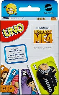 ماتيل جيمز لعبة بطاقات ديسبيكابل مي 4 من اونو للاطفال والكبار والعائلة مع سطح مستوحى من الفيلم