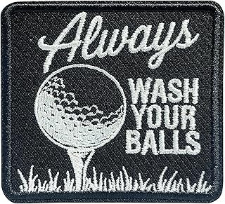 رقعة قماشية مطرزة بعبارة «Always Wash Your Balls» مقاس 3 انش، هدايا مضحكة للاعب الجولف، رقع قماشية مطرزة للقبعات والملابس وشنطة الظهر والاكسسوارات التي تصنعها بنفسك، هدايا للاصدقاء والام